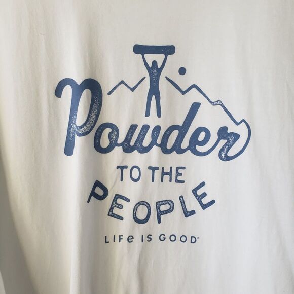 life is good men's powder to the people long sleeve tee size XXL - Picture 5 of 8